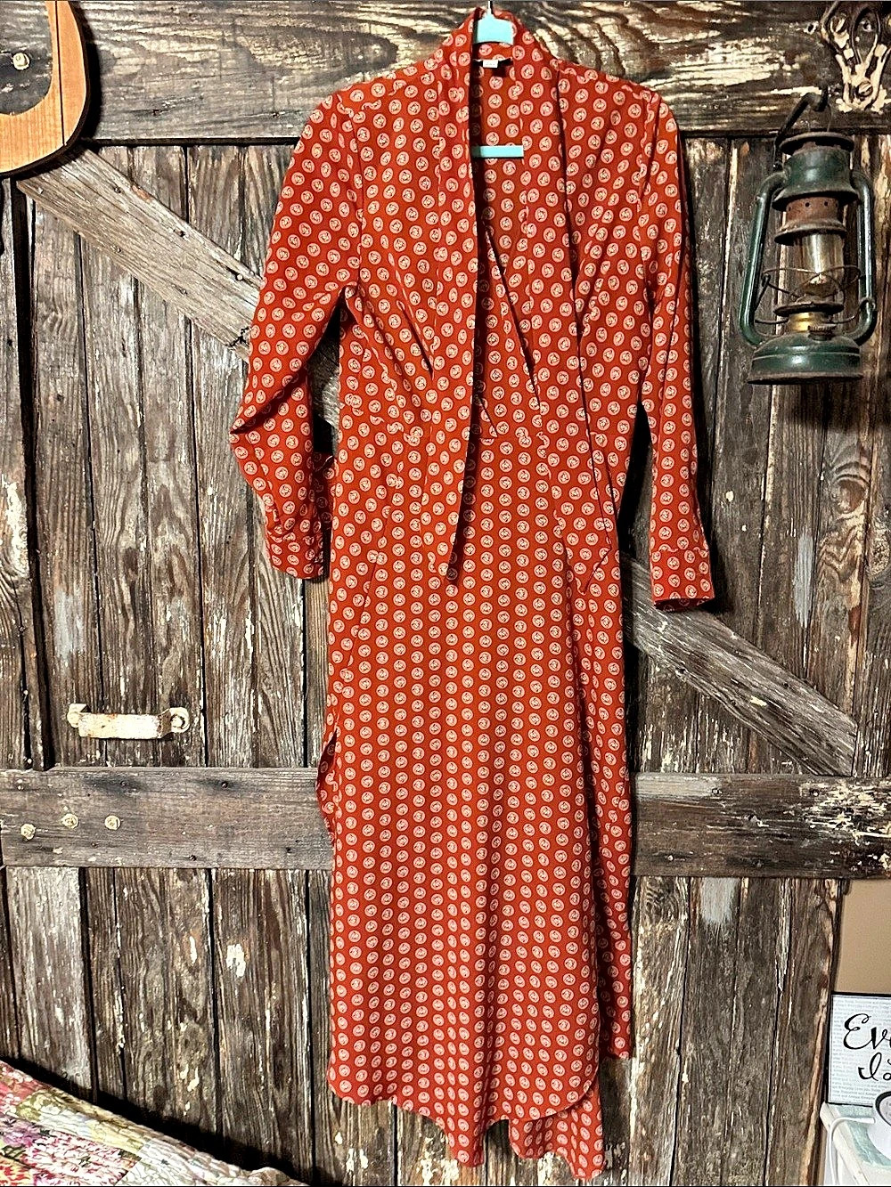 Topshop Horse Coin Midi Dress Polka Dot Maxi Dress in Red & Pink Size 8